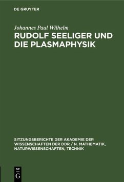Cover Rudolf Seeliger und die Plasmaphysik (eBook, PDF)