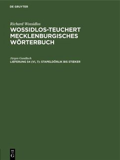 Cover Stapeldörlik bis Stoeker (eBook, PDF)