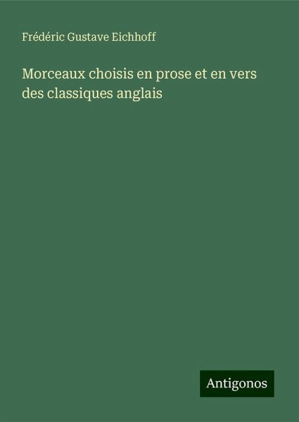 Morceaux choisis en prose et en vers des classiques anglais