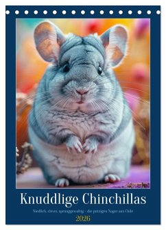 Cover Knuddlige Chinchillas (Tischkalender 2026 DIN A5 hoch), CALVENDO Monatskalender