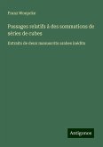 Passages relatifs à des sommations de séries de cubes