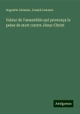 Valeur de l'assemblée qui prononça la peine de mort contre Jésus-Christ