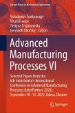Advanced Manufacturing Processes VI (eBook, PDF)