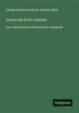 Leçons de droit criminel Leçons de droit criminel