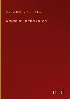 Cover A Manual of Chemical Analysis