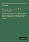 Lettres de la marquise du Deffand à Horace Walpole