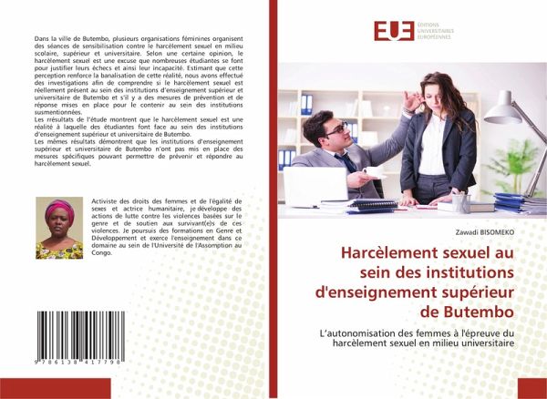Harcèlement sexuel au sein des institutions d'enseignement supérieur de Butembo Harcèlement sexuel au sein des institutions d'enseignement supérieur de Butembo