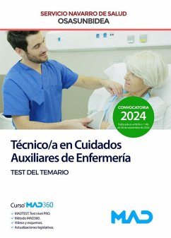 Técnico/a en Cuidados Auxiliares de Enfermería (T.C.A.E.). Test del temario. Servicio Navarro de Salud (Osasunbidea)