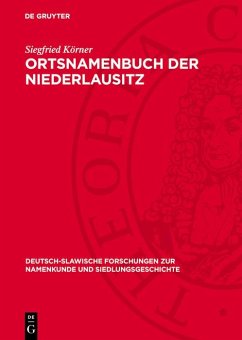 Cover Ortsnamenbuch der Niederlausitz (eBook, PDF)