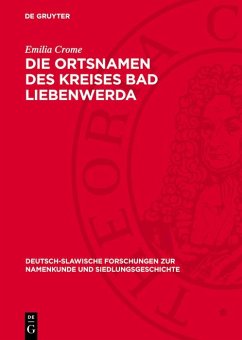 Cover Die Ortsnamen des Kreises Bad Liebenwerda (eBook, PDF)