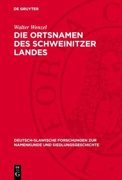 Cover Die Ortsnamen des Schweinitzer Landes (eBook, PDF)