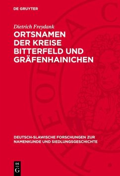 Cover Ortsnamen der Kreise Bitterfeld und Gräfenhainichen (eBook, PDF)