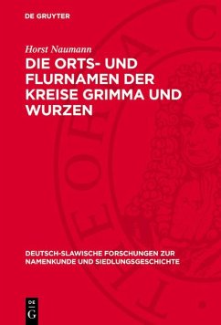 Cover Die Orts- und Flurnamen der Kreise Grimma und Wurzen (eBook, PDF)