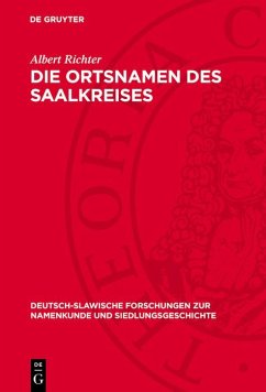 Cover Die Ortsnamen des Saalkreises (eBook, PDF)