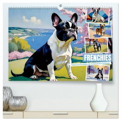 Cover Frenchies (hochwertiger Premium Wandkalender 2026 DIN A2 quer), Kunstdruck in Hochglanz