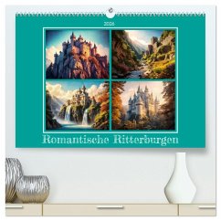 Romantische Ritterburgen (hochwertiger Premium Wandkalender 2026 DIN A2 quer), Kunstdruck in Hochglanz