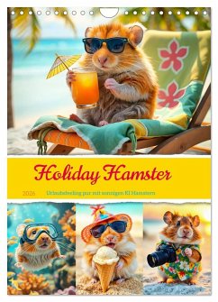 Holiday Hamster - Urlaubsfeeling pur mit sonnigen KI Hamstern (Wandkalender 2026 DIN A4 hoch), CALVENDO Monatskalender