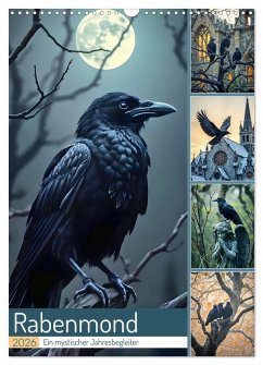 Cover Rabenmond - Ein mystischer Jahresbegleiter (Wandkalender 2026 DIN A3 hoch), CALVENDO Monatskalender