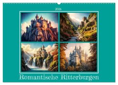 Cover Romantische Ritterburgen (Wandkalender 2026 DIN A2 quer), CALVENDO Monatskalender