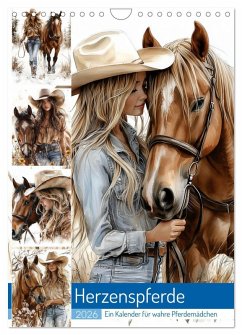 Cover Herzenspferde (Wandkalender 2026 DIN A4 hoch), CALVENDO Monatskalender
