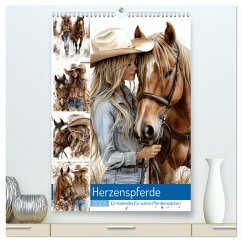 Cover Herzenspferde (hochwertiger Premium Wandkalender 2026 DIN A2 hoch), Kunstdruck in Hochglanz