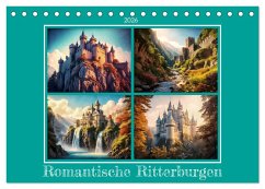 Cover Romantische Ritterburgen (Tischkalender 2026 DIN A5 quer), CALVENDO Monatskalender