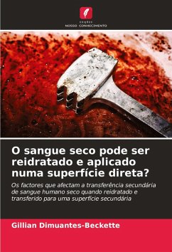 Cover O sangue seco pode ser reidratado e aplicado numa superfície direta?