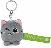 Nici 62059 Schlüsselanhänger Katze Du schaffst das! grün