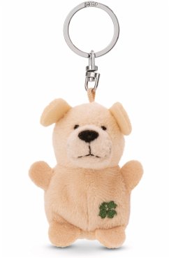 Cover Nici 62073 Schlüsselanhänger Hund beige mit Kleeblatt 5cm an