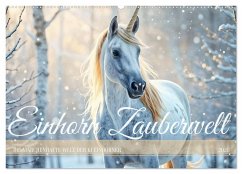 Cover Einhorn Zauberwelt - Die märchenhafte Welt der KI Einhörner (Wandkalender 2026 DIN A2 quer), CALVENDO Monatskalender
