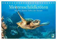 Cover Meeresschildkröten: Aus den blauen Tiefen der Ozeane (Tischkalender 2026 DIN A5 quer), CALVENDO Monatskalender