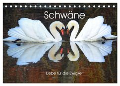 Schwäne, Liebe für die Ewigkeit (Tischkalender 2026 DIN A5 quer), CALVENDO Monatskalender