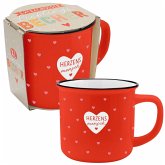 XL-Becher in Emailleoptik mit Motivdruck 'Herzensmensch' XL-Becher in Emailleoptik mit Motivdruck 'Herzensmensch'