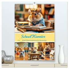 Cover School Hamster - Eifrige KI Hamster präsentieren ihre Hamsterschule (hochwertiger Premium Wandkalender 2026 DIN A2 hoch), Kunstdruck in Hochglanz