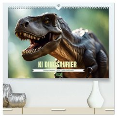 KI Dinosaurier - Herrscher der Lüfte, Land und Meer (hochwertiger Premium Wandkalender 2026 DIN A2 quer), Kunstdruck in Hochglanz