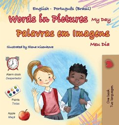 Cover Words in Pictures - My Day (English Portuguese Brazilian Bilingual Children's Book)