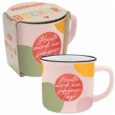 XL-Becher in Emailleoptik mit Motivdruck 'Heute wird ein schöner Tag' XL-Becher in Emailleoptik mit Motivdruck 'Heute wird ein schöner Tag'