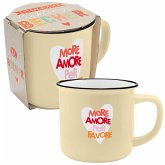 XL-Becher in Emailleoptik mit Motivdruck 'More Amore per Favore' XL-Becher in Emailleoptik mit Motivdruck 'More Amore per Favore'