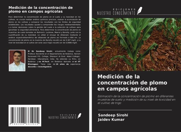Medición de la concentración de plomo en campos agrícolas