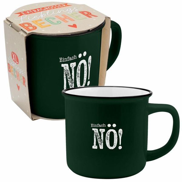 XL-Becher in Emailleoptik mit Motivdruck XL-Becher in Emailleoptik mit Motivdruck