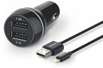 Philips Dual Car Charger 15W mit Apple Lightning Kabel MFI