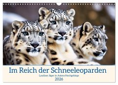 Cover Im Reich der Schneeleoparden (Wandkalender 2026 DIN A3 quer), CALVENDO Monatskalender
