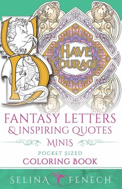 Cover Fantasy Letters and Inspiring Quotes Minis - Pocket Sized Fantasy Coloring Book