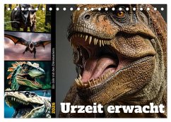 Urzeit erwacht - Ein Jahr mit den Dinosauriern (Tischkalender 2026 DIN A5 quer), CALVENDO Monatskalender