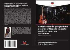 Cover Proposition de programme de prévention de la perte auditive pour les musiciens