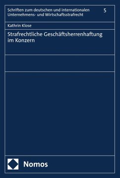 Cover Strafrechtliche Geschäftsherrenhaftung im Konzern (eBook, PDF)