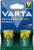 1x2 Varta Recharge Accu Power C Baby 3000 mAh