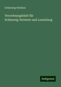 Verordnungsblatt für Schleswig-Holstein und Lauenburg - Schleswig-Holstein