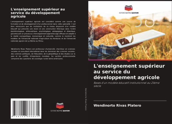 L'enseignement supérieur au service du développement agricole L'enseignement supérieur au service du développement agricole