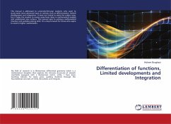 Differentiation of functions, Limited developments and Integration - Boughazi, Hichem